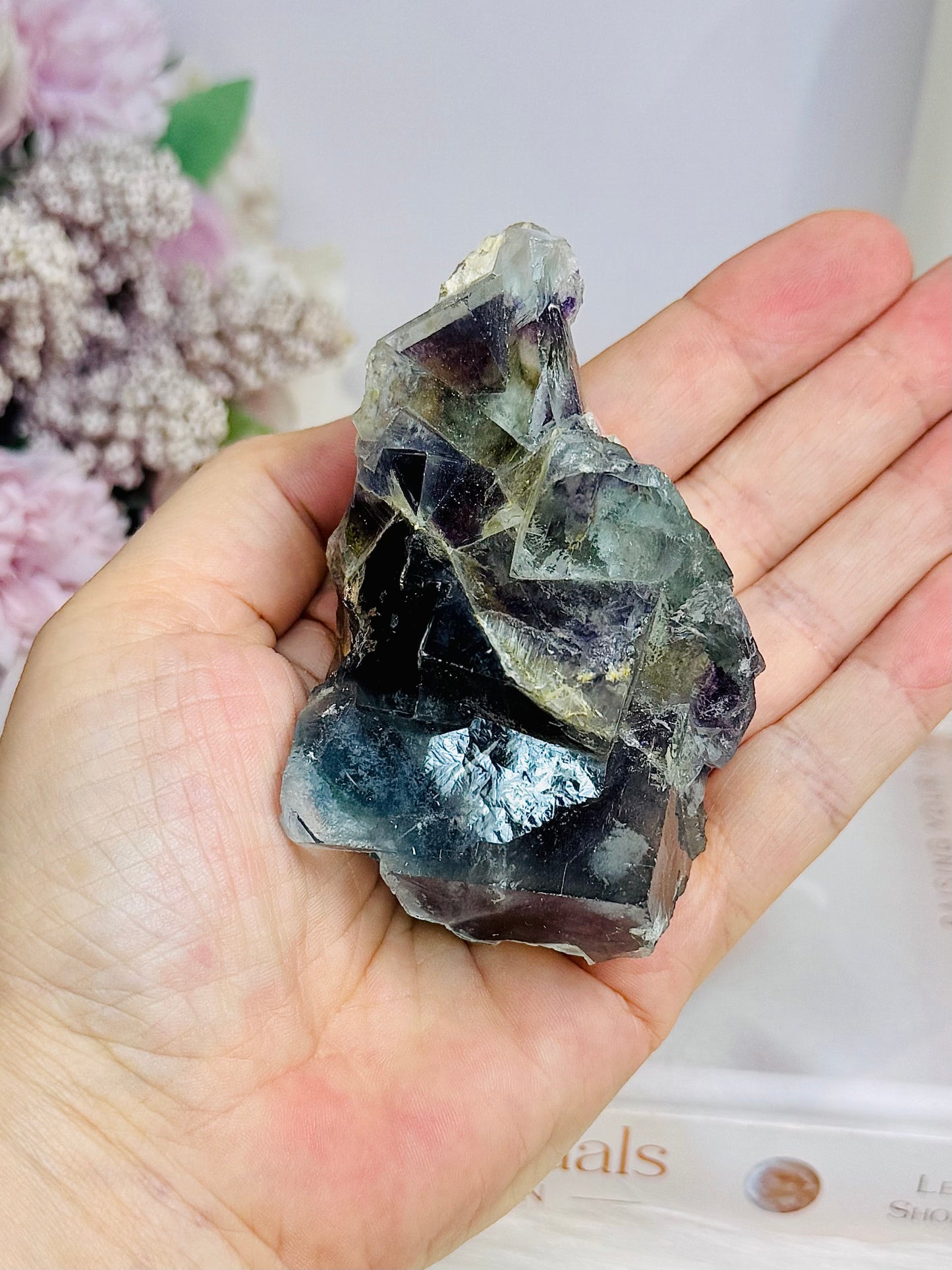 Natural Rainbow Cubed Fluorite Specimen 220g