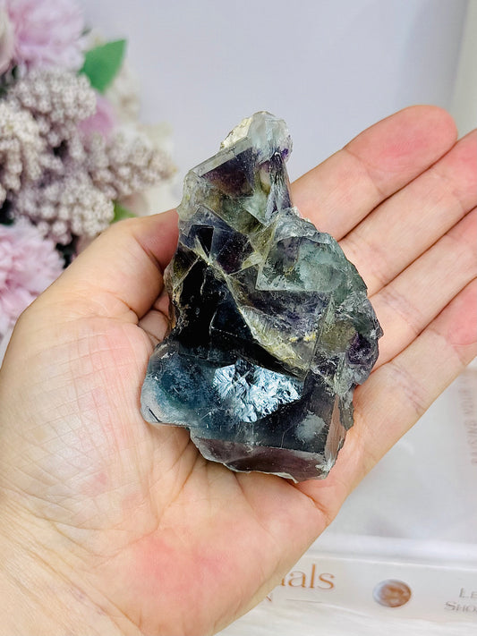 Natural Rainbow Cubed Fluorite Specimen 220g