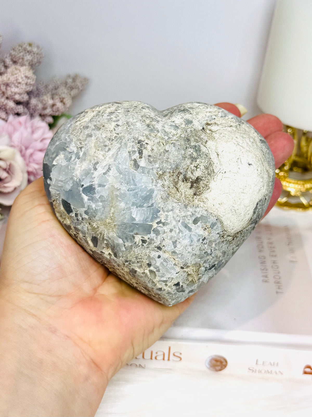 Large Deep Blue Large Chunky Celestite Heart 1.1KG