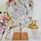 Large 21cm Natural Pink Amethyst Druzy Slab On Rose Gold Stand