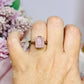 Rose Quartz Silver Ring Size N In Gift Bag