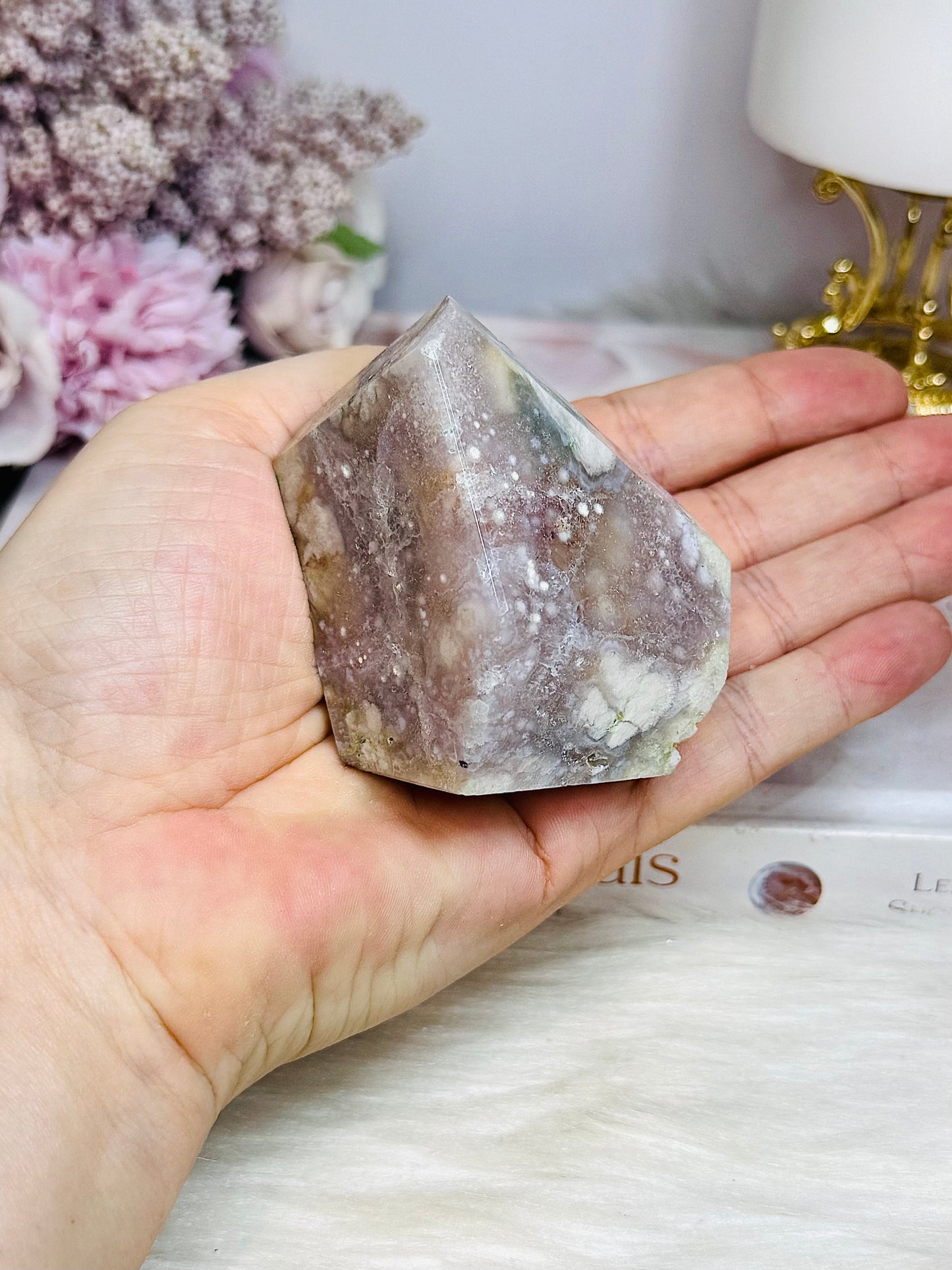 Rare Green Flower Agate Freeform 180g
