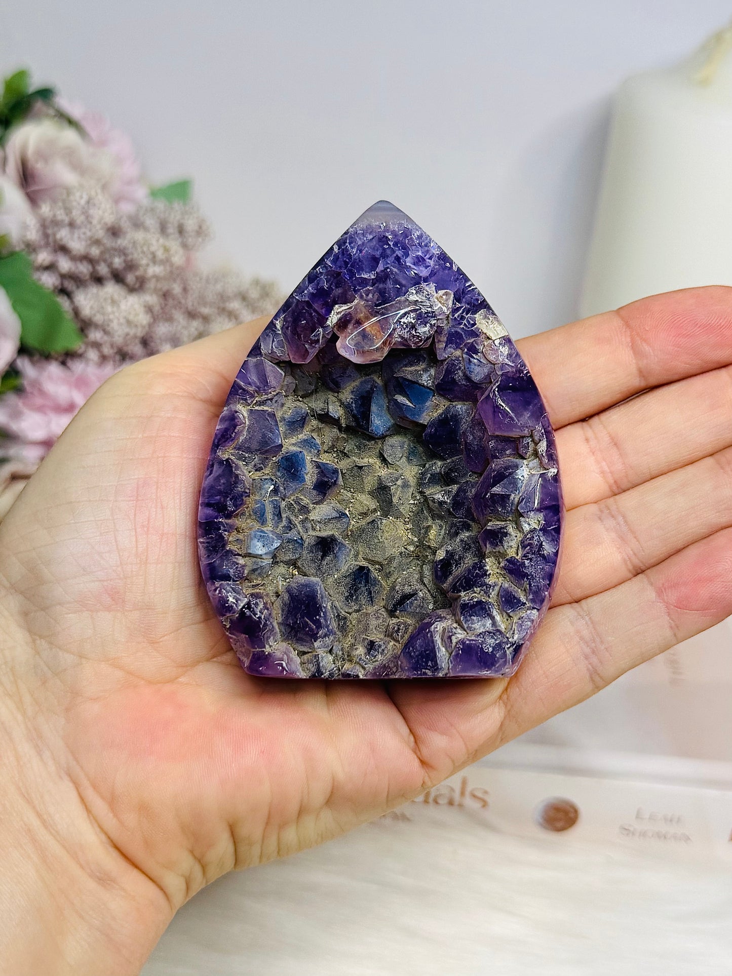 Amethyst Druzy Cluster Flame 8.5cm