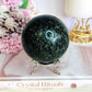 Sparkling Large Green Mica Sphere on Stand 736grams