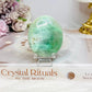 Green Moonstone Palm Stone (stand is display only)