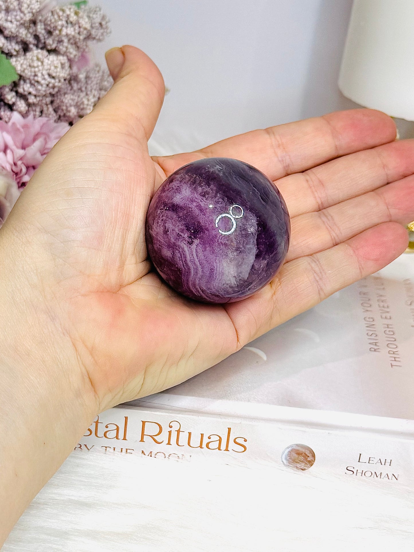 High Grade Purple Fluorite Sphere on Stand 171g