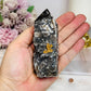 Black Sphalerite Druzy Tower 10cm