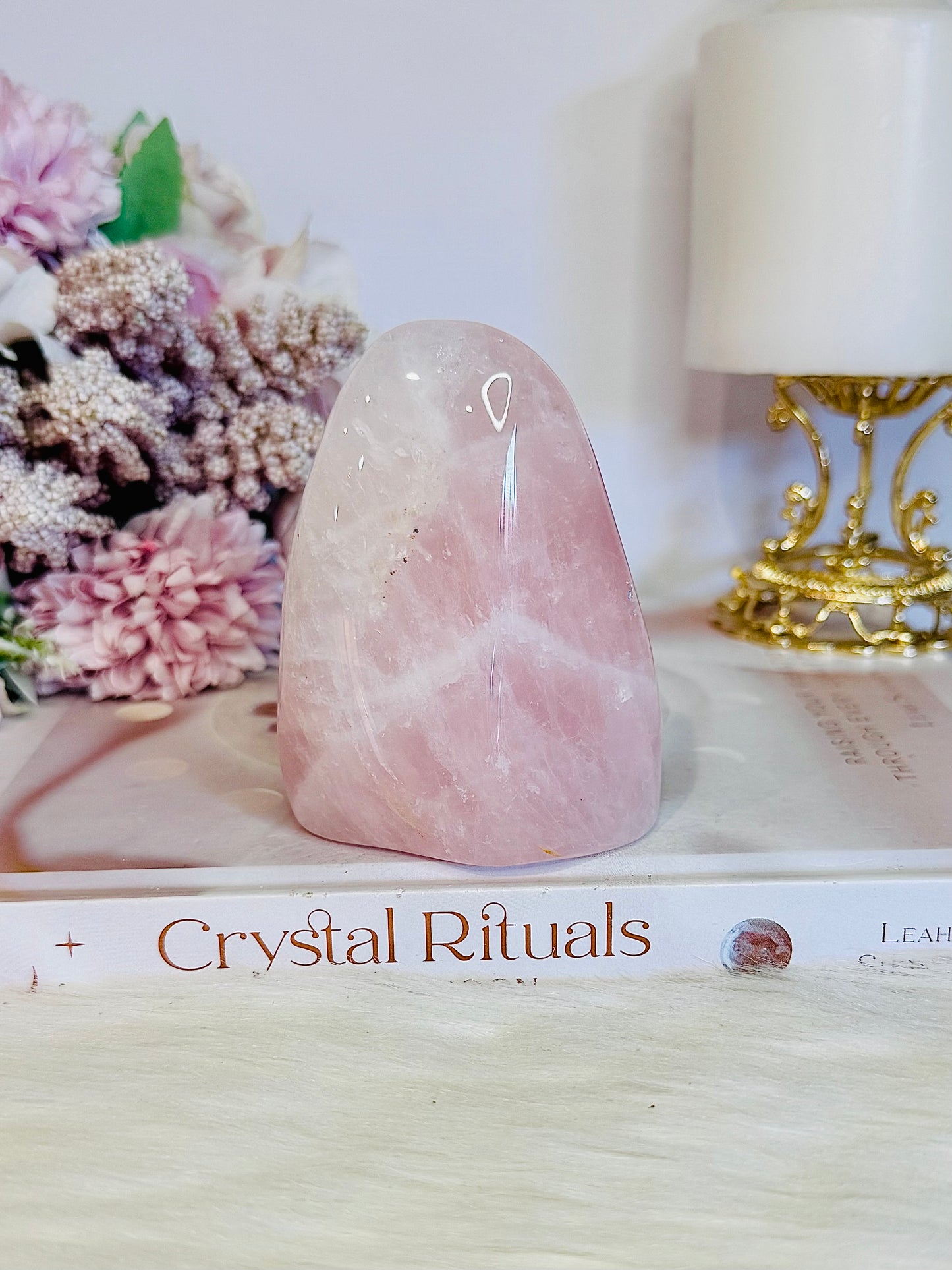Natural Chunky Rose Quartz Polished Freeform 8cm