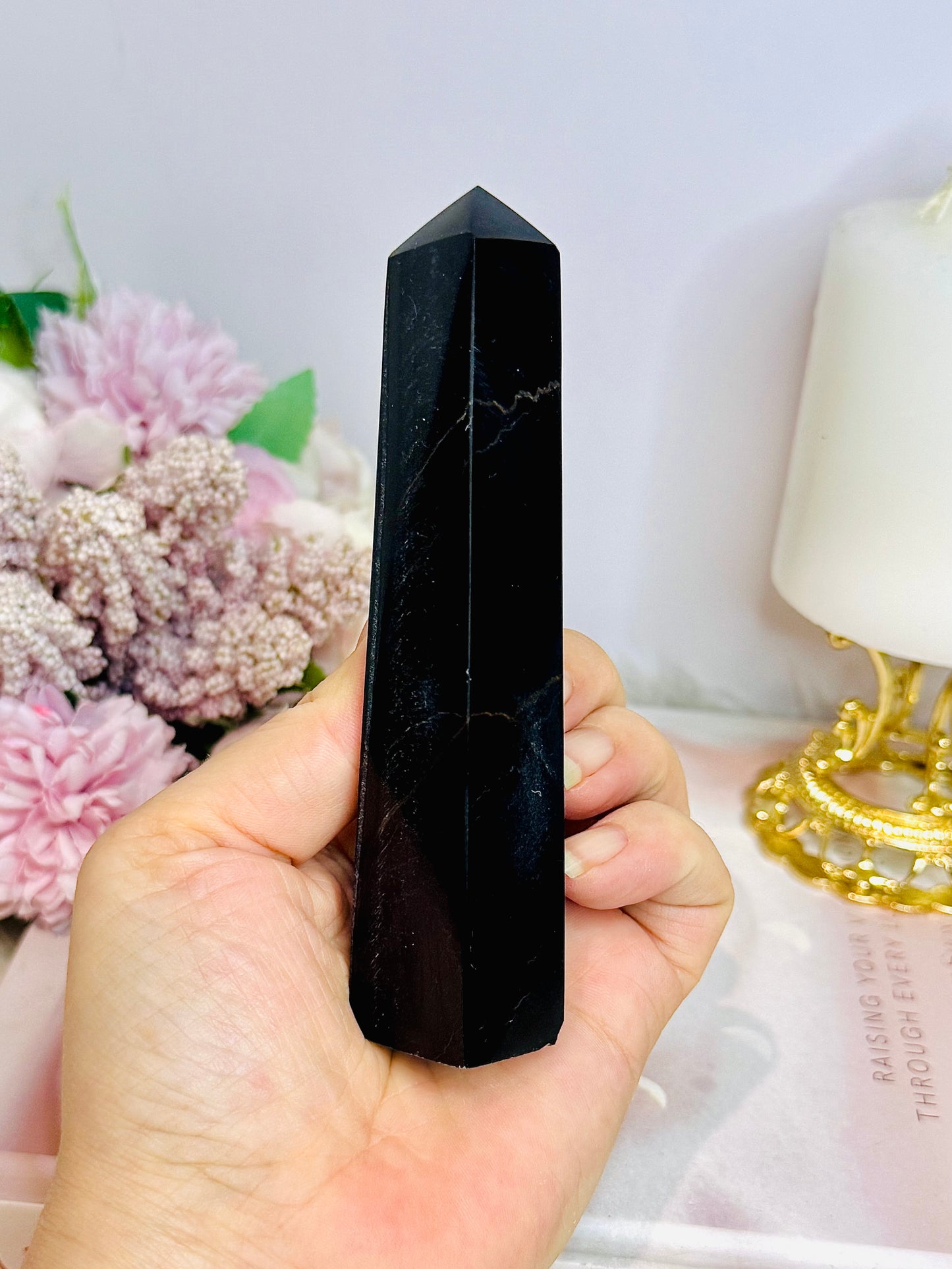 Rare Blue Tigers Eye Tower 12.5cm