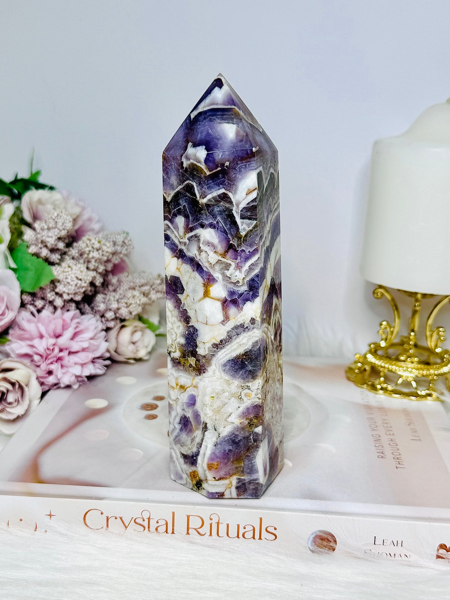 Large Dream | Chevron Amethyst Tower 17cm 563g