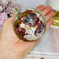 Large Mexican Crazy Lace Agate Druzy Sphere On Stand 552grams