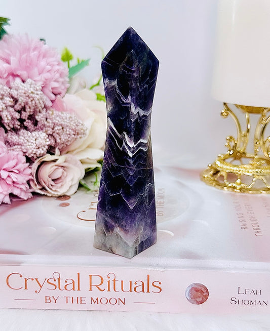 Absolutely Gorgeous Uniquely Cut Dream | Chevron Amethyst Tower 11.5cm