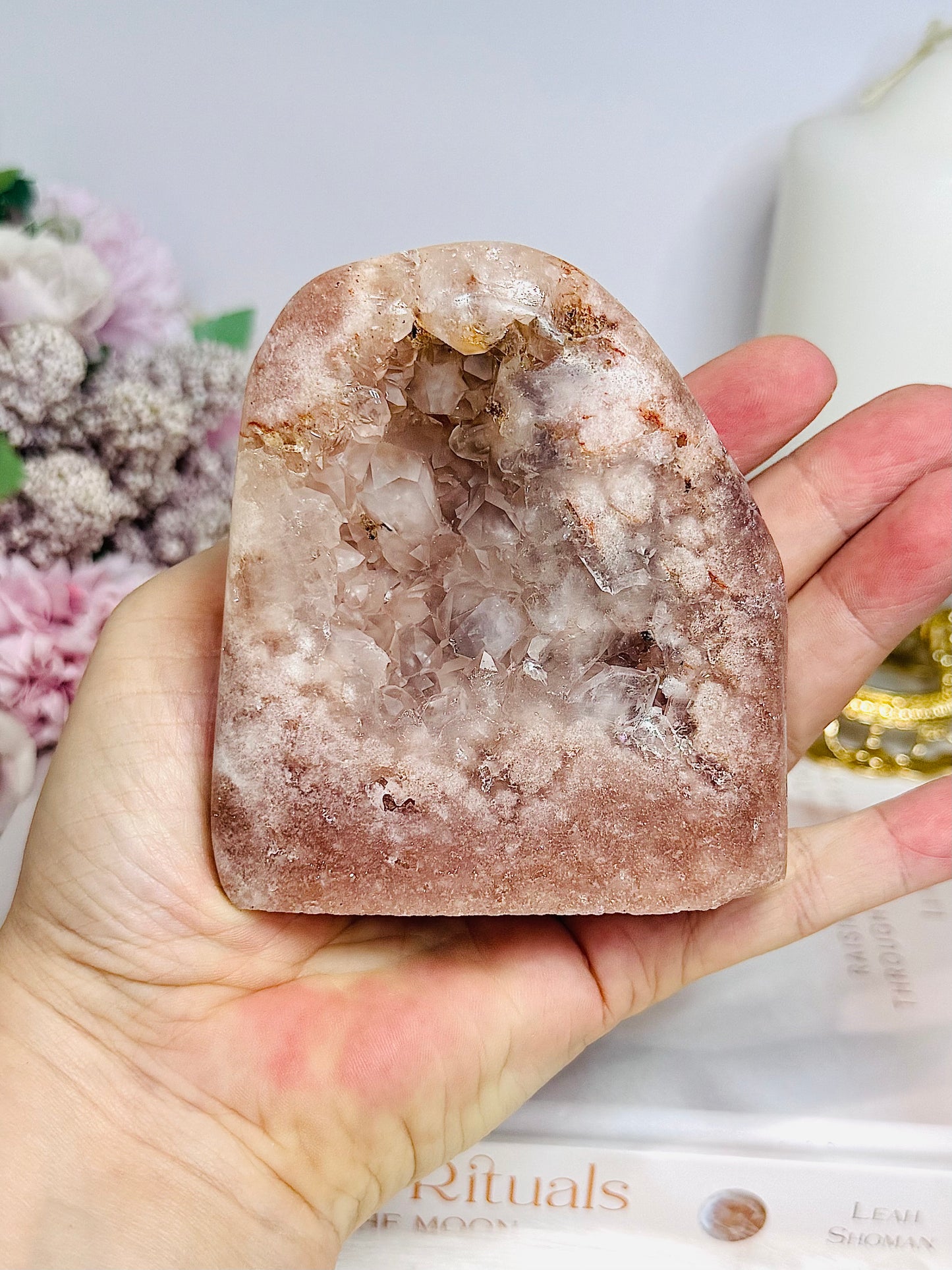 Chunky Pink Amethyst Druzy Freeform 9cm 479g