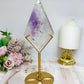 High Grade Amethyst In Quartz Diamond On Stand 21.5cm