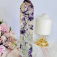 Huge Naturally Formed Purple Cubed Fluorite in Matrix Carved Tower | Generator 22.5cm