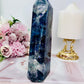 Wow!! Brilliant Large Chunky Double Fluorite Tower with Stunning Rainbows 16.5cm 653grams