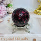High Grade Rhodonite Sphere on Stand 270g