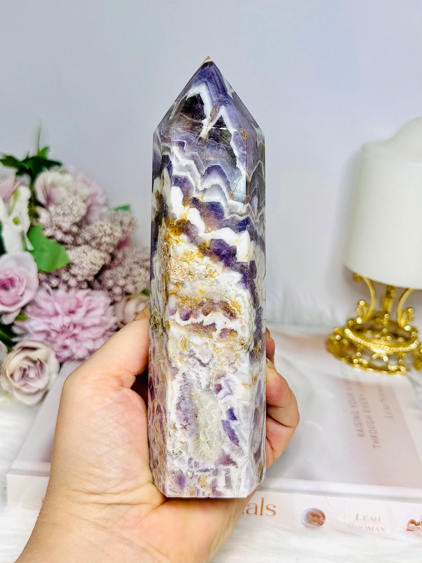 Large Dream | Chevron Amethyst Tower 17cm 563g