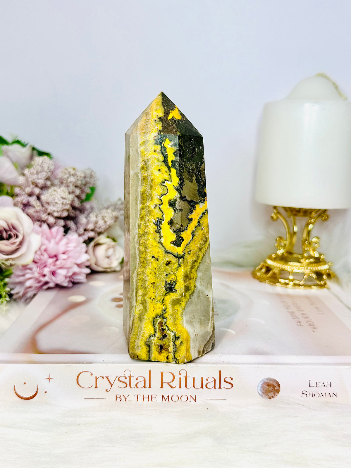Large Bumblebee Jasper Tower 13.5cm 377g