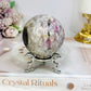 Pink Tourmaline Sphere on Stand 294g