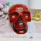 Red Jasper Large Carved Skull 13cm 1.43KG
