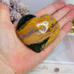 High Grade Ocean Jasper Puffy Heart 7cm