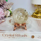 High Grade Light Smokey Quartz Sphere with Rainbows on Stand 186g