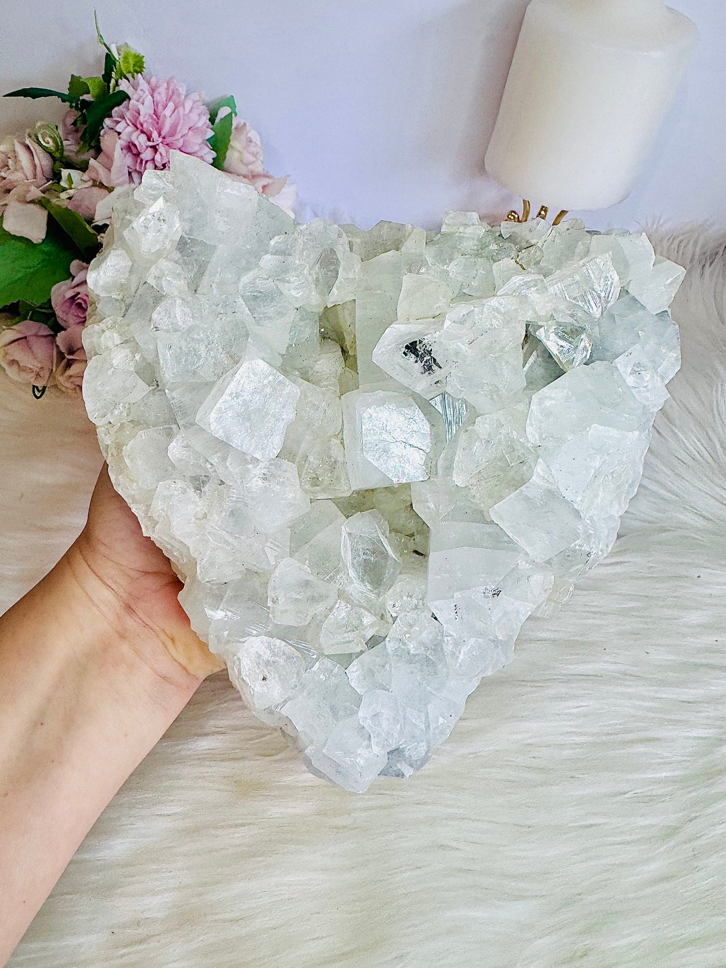 ⚜️ SALE ⚜️ Collectors Piece ~ High Grade Huge Natural White Apophyllite Cluster 1.79KG