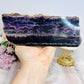 Large Natural Fluorite Slab On Stand 20cm
