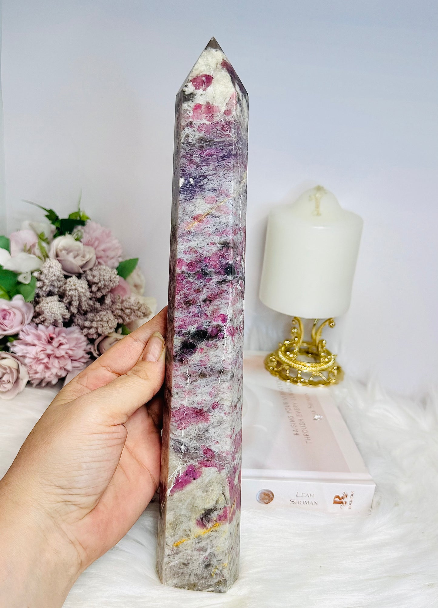 Huge Pink Tourmaline Tower 30cm 1.03KG