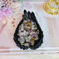 Beautiful Black Angel Wings Filled with Gorgeous Super Seven Chips