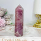 Lavender Rose Quartz Tower 10cm