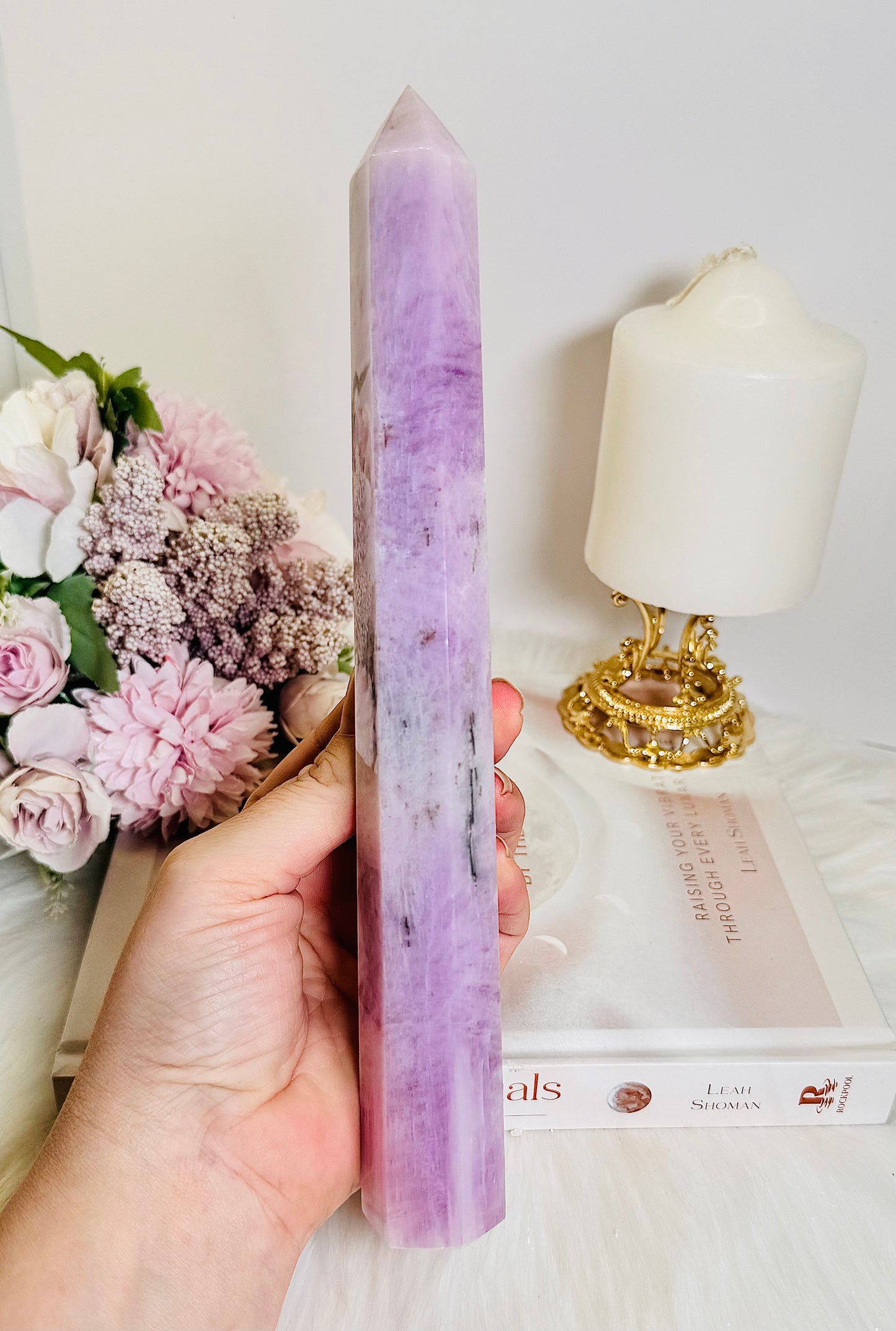 A Collectors Piece ~ Truly Divine Large 24cm Kunzite Tower