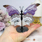 Crazy Lace Amethyst Wings on Stand 11cm