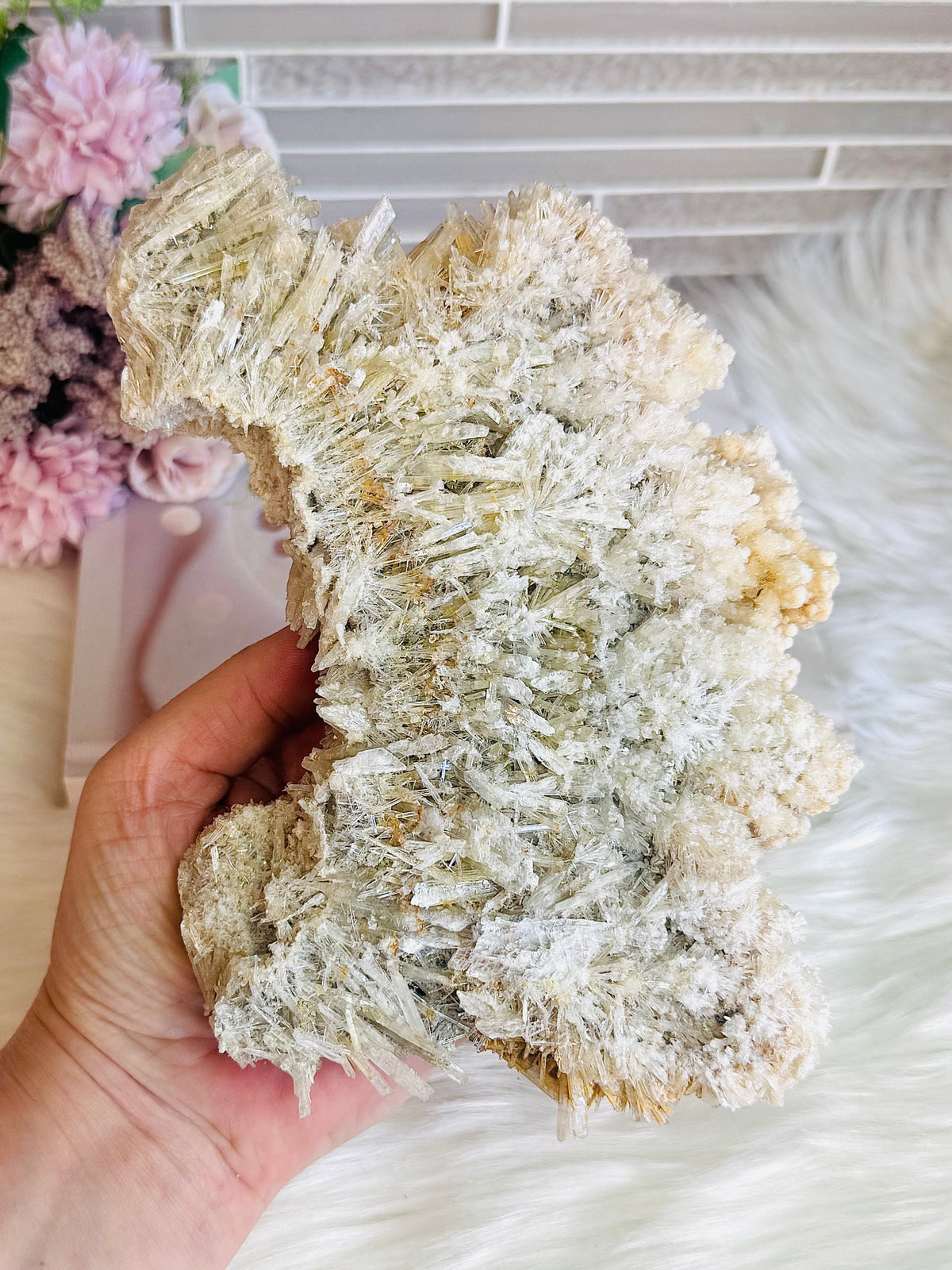 Large Natural Gypsum Selenite Specimen 21cm 578g