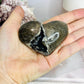 Volcanic Agate Heart (UV Reactive) 8cm