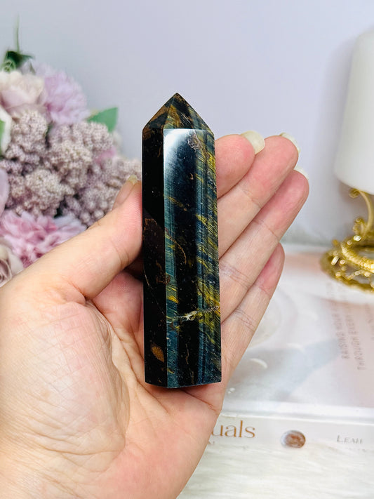 Blue Tigers Eye Tower 10cm