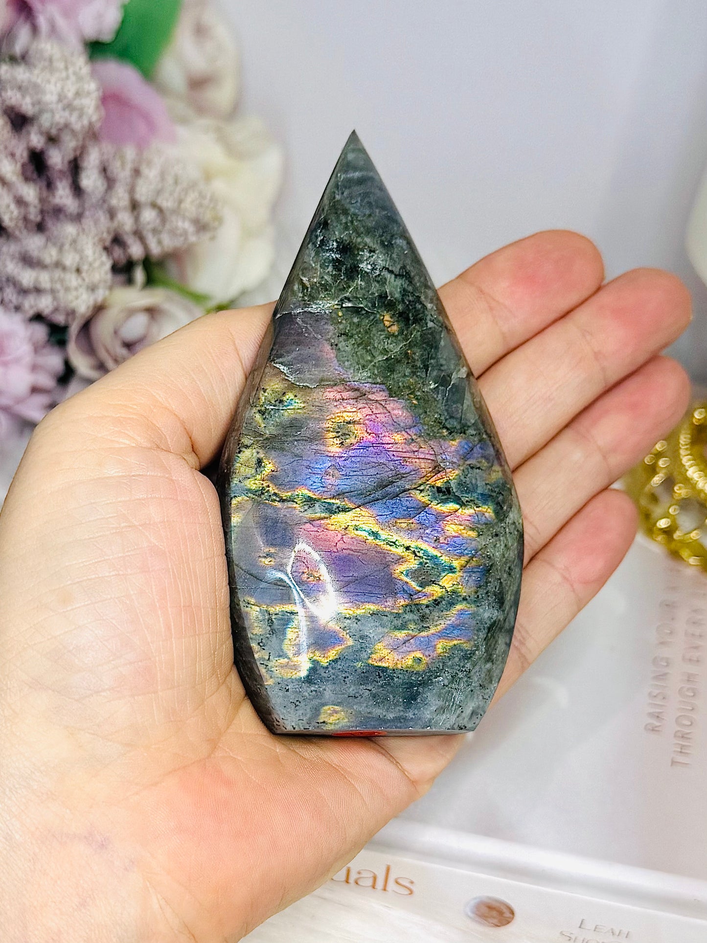 Labradorite Freeform with Purple Flash 10cm