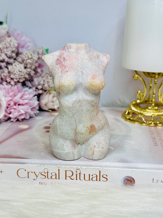 Pink Opal Carved Female Body 9cm 322g