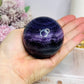High Grade Purple Fluorite Sphere On Stand 385g