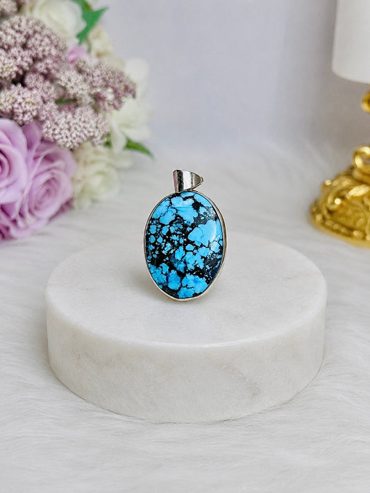 Sterling Silver 925 Navajo Turquoise Pendant
