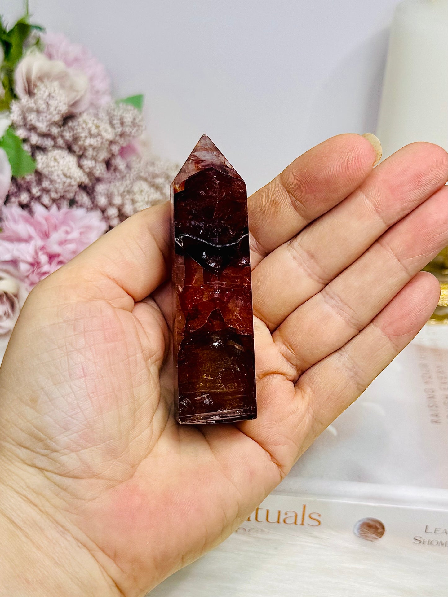 High Grade Fire Quartz Tower 8.5cm