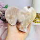 Pink Amethyst Druzy Carved Heart 374g