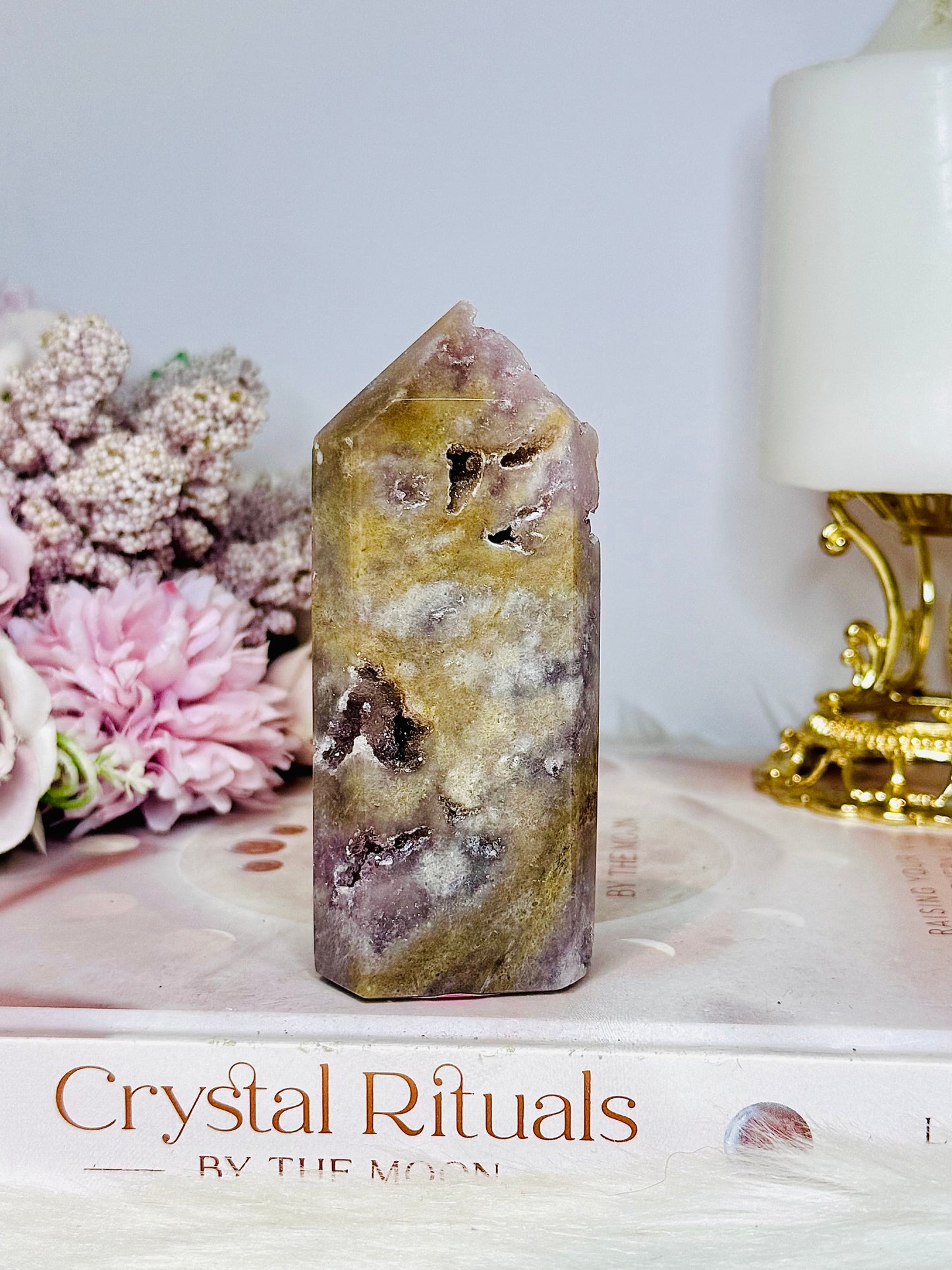 Druzy Pink Amethyst Tower 9.5cm