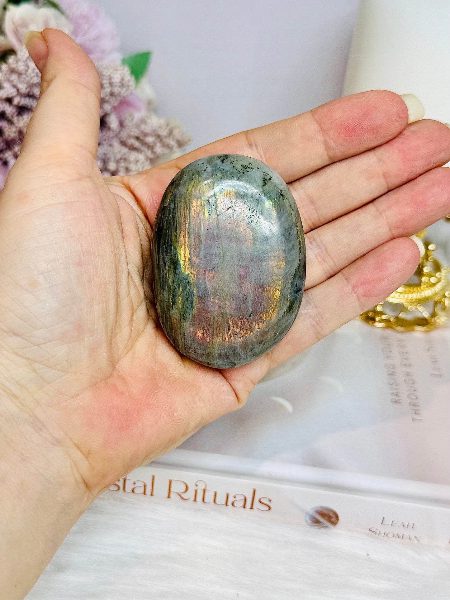 Labradorite Palm Stone