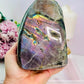 WOW!!!!!! Classy & Absolutely Fabulous Large 14.5cm 1.43KG Labradorite Polished Freeform with Stunning Purple Flash Truly Gorgeous