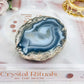 Natural Blue Agate Geode 9cm