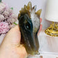 Large Druzy Agate Carved Dragon Head 12cm