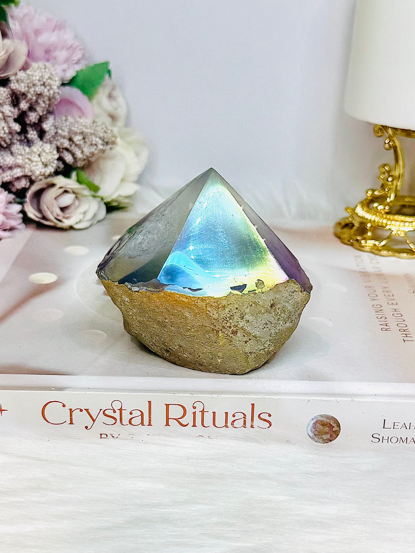High Grade Angel Aura Agate Polished Top 301g