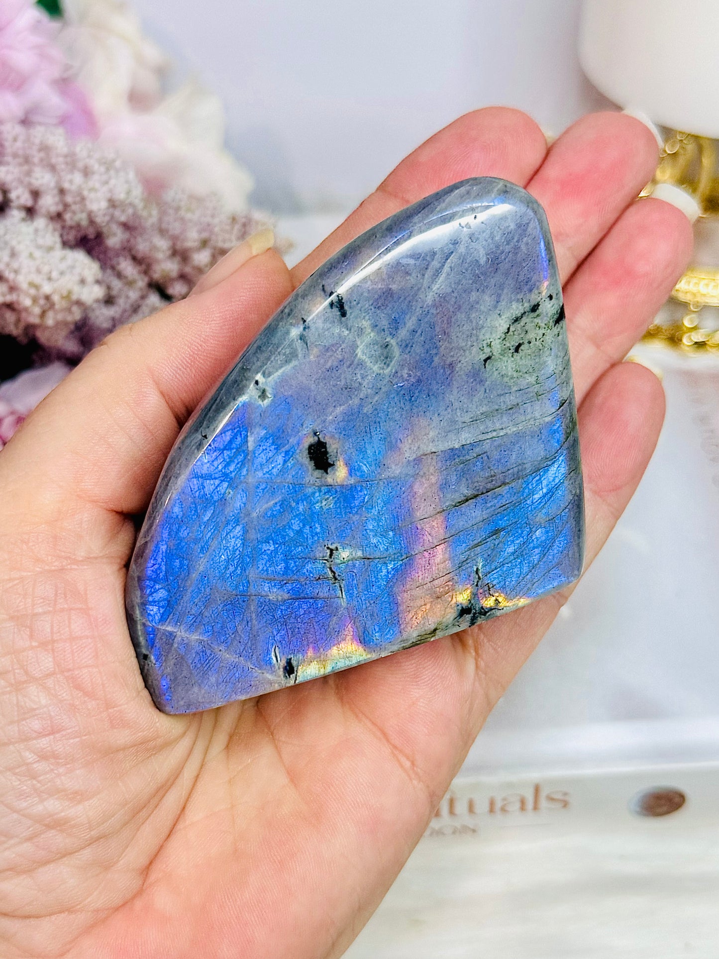 Gorgeous Labradorite Freeform Full Of Flash 219grams